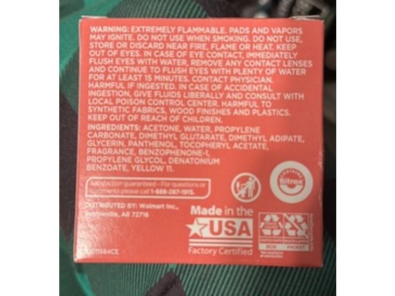 Equate Nail Polish Remover Pads, 10 Count