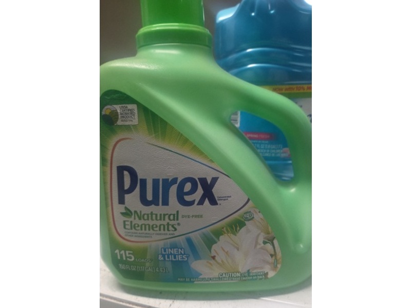 Purex Natural Elements Detergent, Linen & Lilies, Loads 115, 150 fl oz/4.43 L