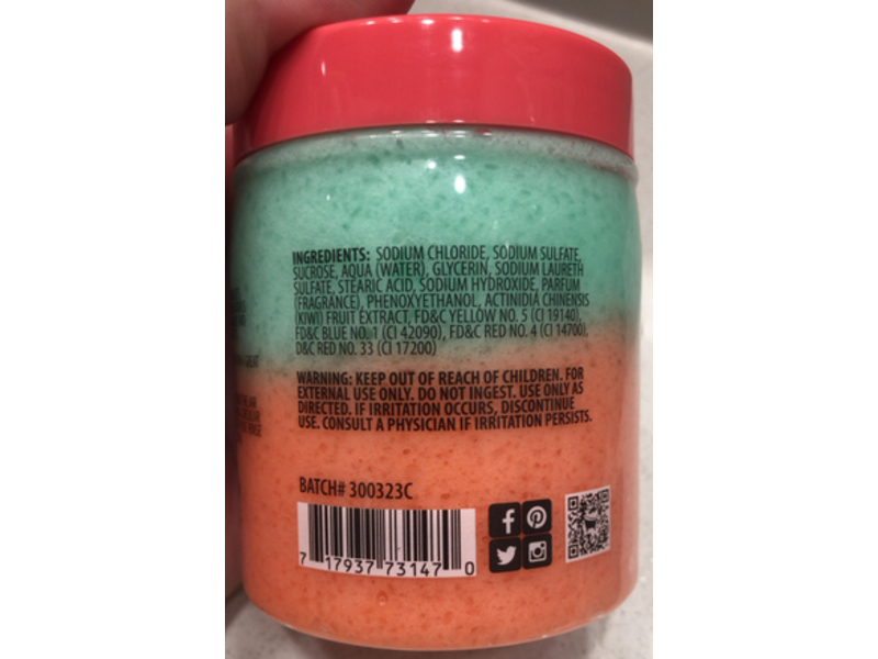 Onyx Bath House Foaming Body Scrub, Watermelon Splash, 14 oz/400 g