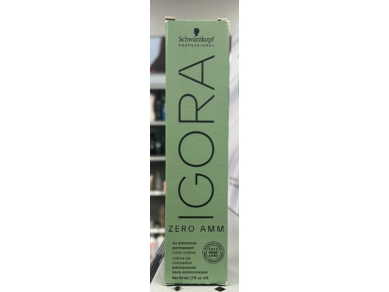 Schwarzkopf Professional Igora Zero Amm Permanent Color Creme, 5-00 Intense Natural Light Brown, 2 fl oz/60 mL