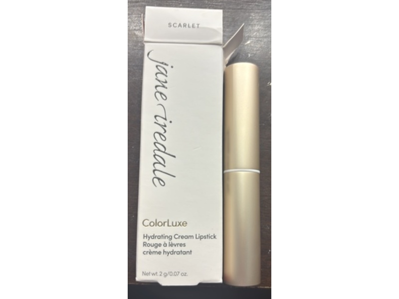 Jane Iredale Colorluxe Hydrating Cream Lipstick, Scarlet, 0.07 oz/2 g
