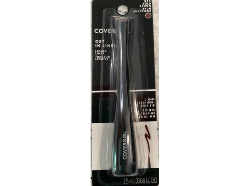 Covergirl Get In Line Liquid Eyeliner, 335 Bold Brown, 0.08 fl oz/25 mL