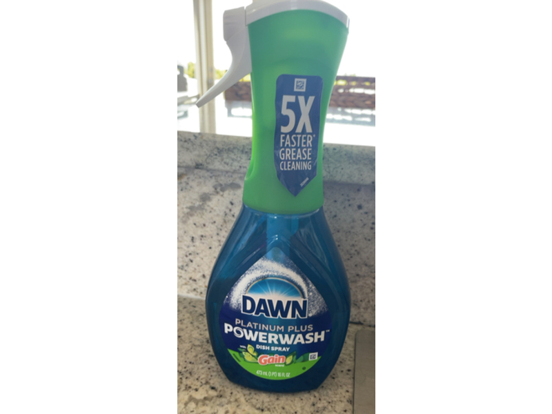 Dawn Platinum Plus Power Wash Dish Spray, Gain, 16 fl oz/473 mL