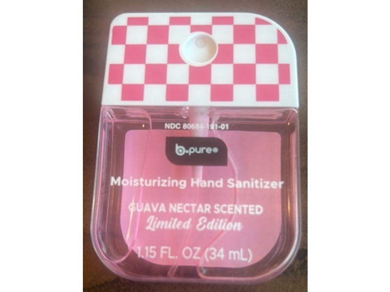 b.pure Moisturizing Hand Sanitizer, Guava Nectar Scented, 1.15 fl oz/34 mL