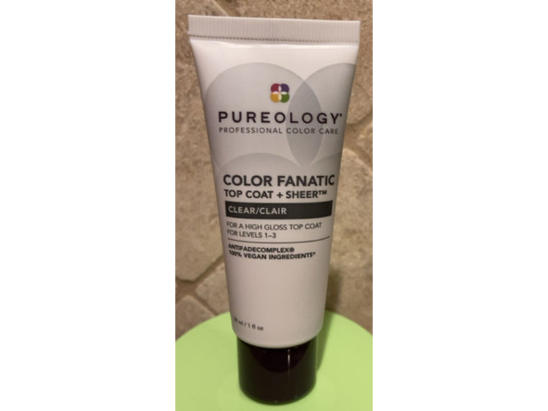 Pureology Color Finatic Top Coat + Sheer, Clear, 1 fl oz/30 mL