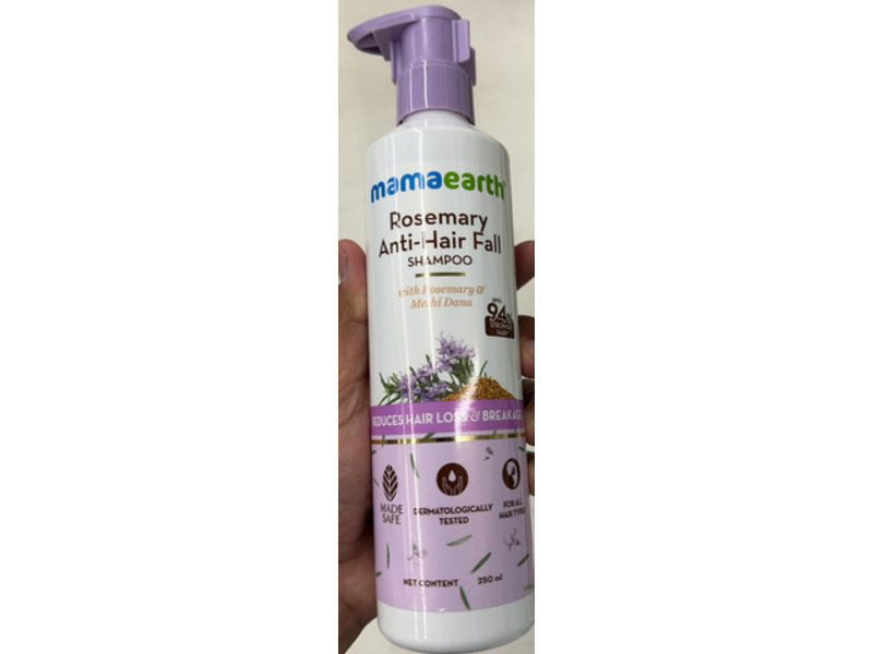 Mamaearth Rosemary Anti Hair Fall Shampoo, Rosemary & Methi Dana, 250 mL