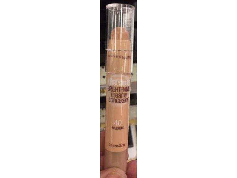 Maybelline New York Dream Brightening Creamy Concealer, 40 Medium, 0.11 oz/3.0 g