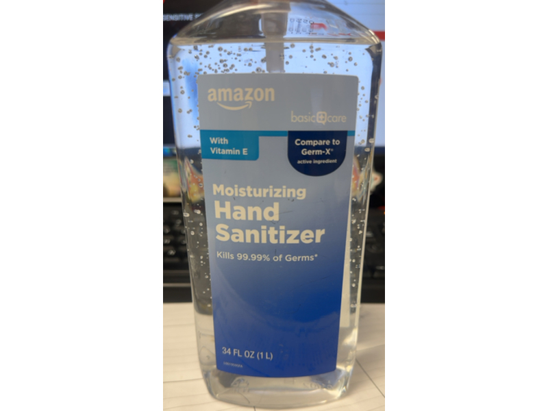 Amazon Basic Care Moisturizing Hand Sanitizer with Vitamin E, 34 fl oz/1 L