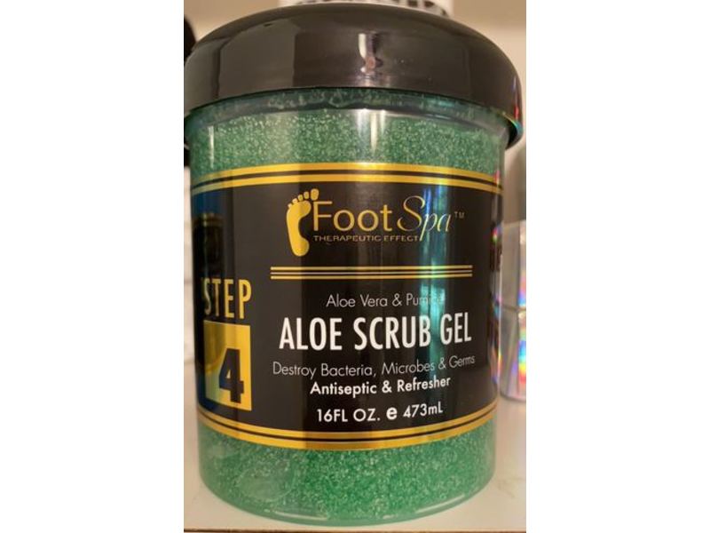 Foot Spa Aloe Scrub Gel, Aloe Vera, 16 fl oz/473 mL