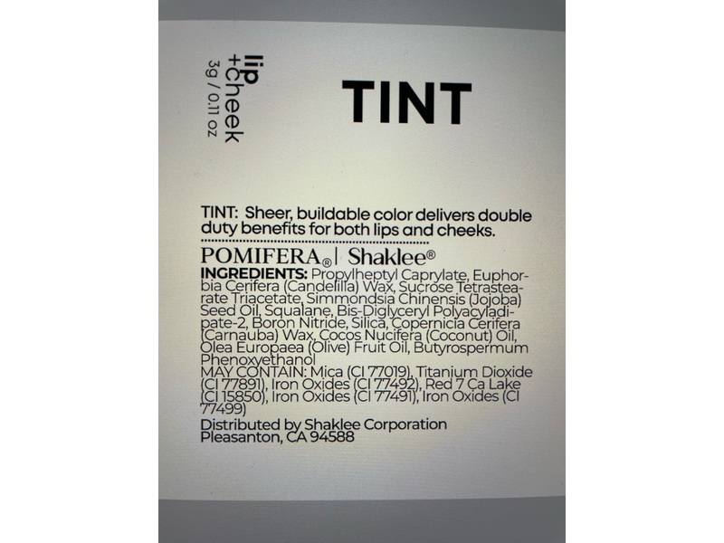 Shaklee Lip + Cheek Tint, Tease, 0.11 oz/3 g