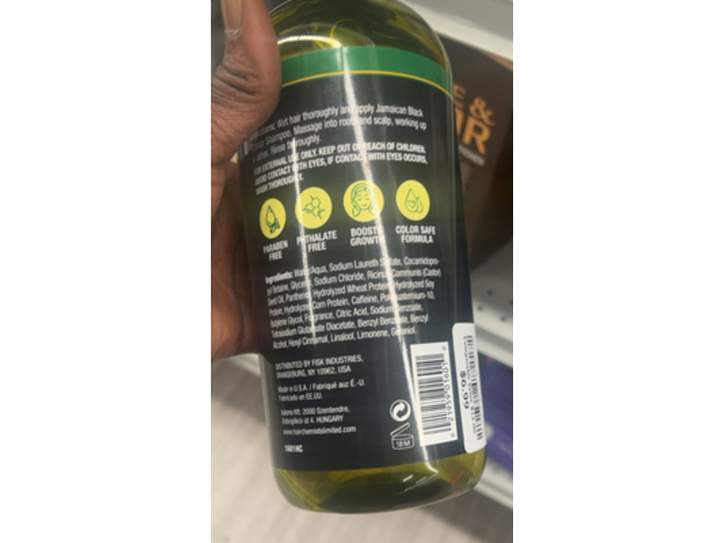 Hair Chemist Superior Growth Shampoo, Jamaican Black Castor, 33.8 fl oz/1 L