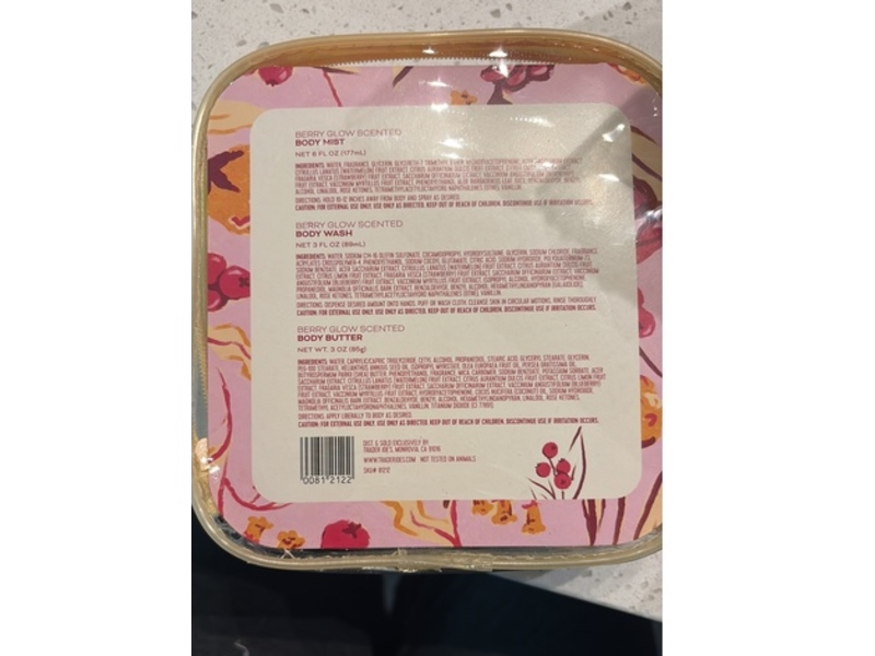 Trader Joe's Berry Glow Scented Body Wash + Body Mist & Body Butter Set