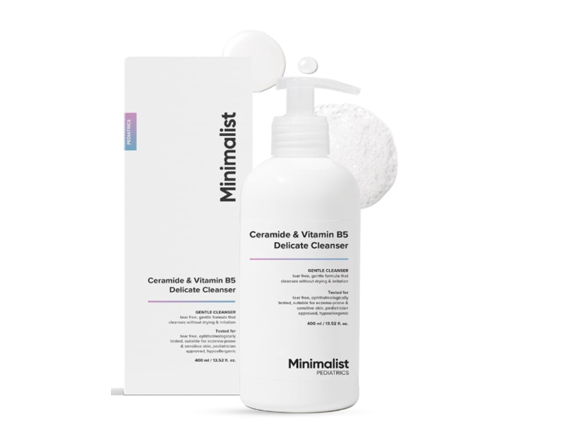 Minimalist Pediatrics Delicate Cleanser, Ceramide & Vitamin B5, 13.52 fl oz/400 mL