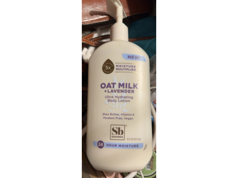 Soapbox Ultra Hydrating Body Lotion, Oat Milk + Lavender, 16 fl oz/473 mL