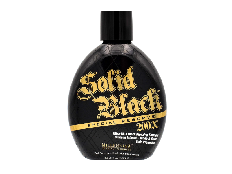 Millennium Tanning Products Solid Black Special Reserve 200X Tanning Lotion, 13.5 fl oz/400 mL