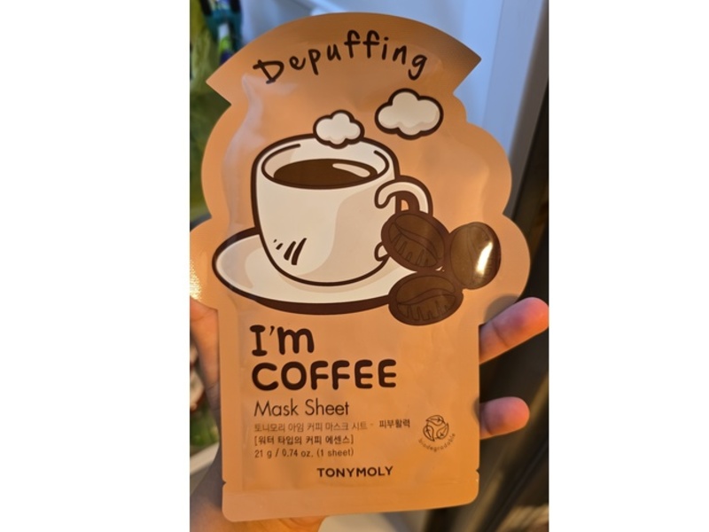 Tonymoly Sheet Mask, I'm Coffee, 0.74 fl oz/21 g
