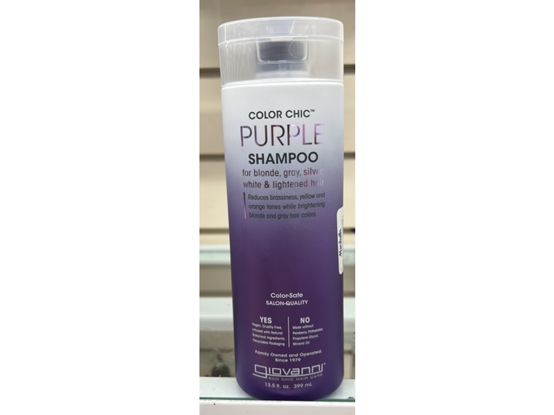 Giovanni Color Chic Purple Shampoo, 13.5 fl oz/399 mL