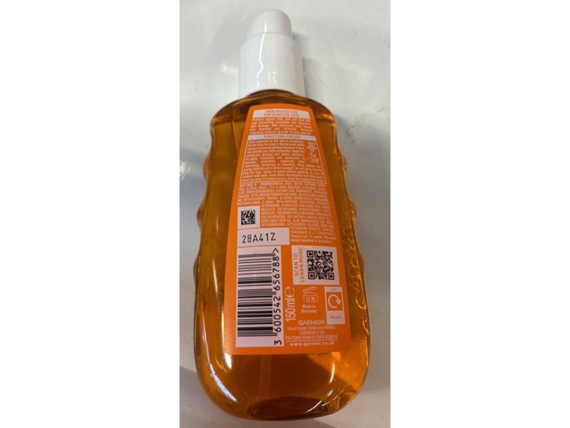 Garnier Ambre Solaire Sensitive Advanced Hydrating Sun Water, SPF 50, 150 mL
