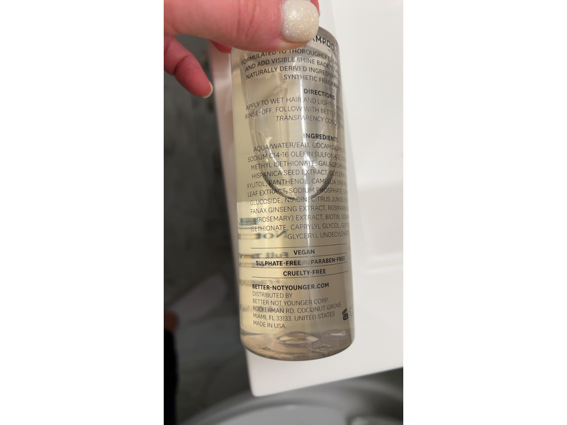 Better Not Younger Full Transparency Pure Revitalizing Shampoo, 8.4 Fl Oz
