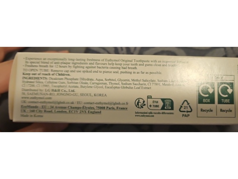 Euthymol Original Toothpaste 75 mL