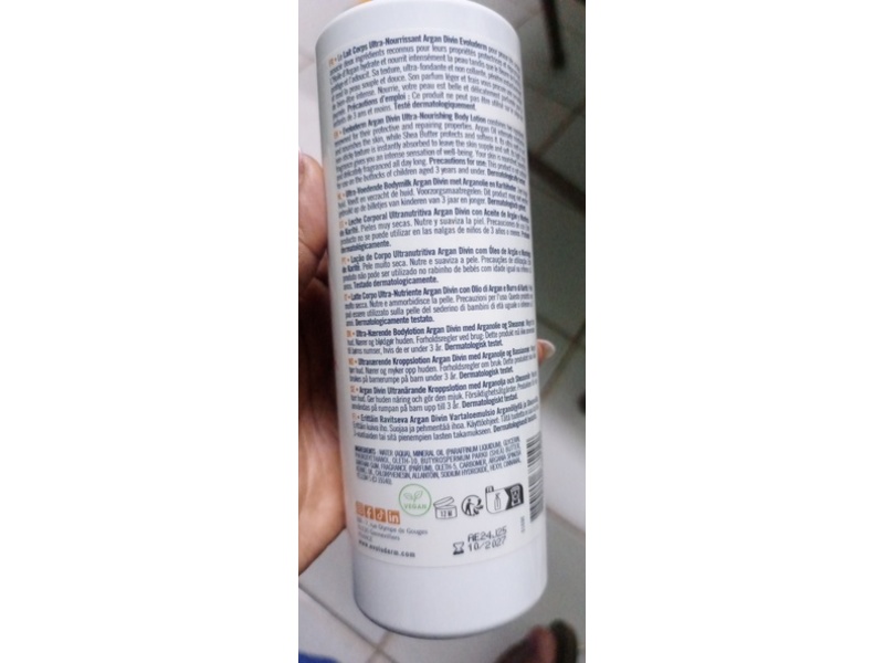 Evoluderm Ultra Nourishing Body Milk, Argan Oil, 16.9 fl oz/500 mL