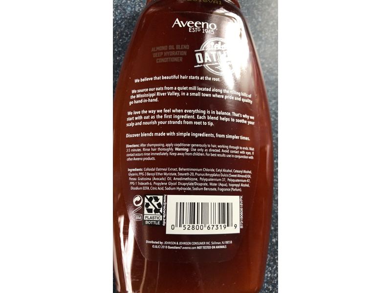 Aveeno Almond Oil Blend Conditioner, Deep Hydration, 12 fl oz/354 mL