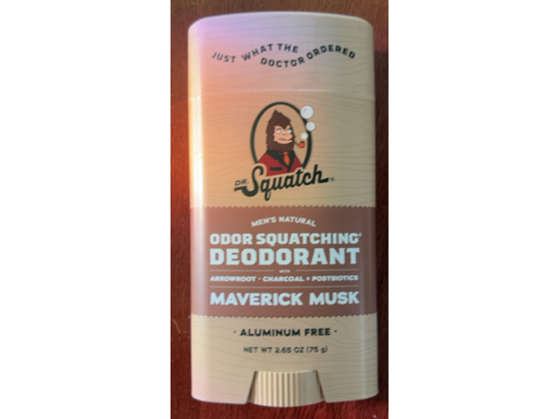 Dr. Squatch Deodorant Stick, Maverick Musk, 2.65 oz/75g, 3 Pack
