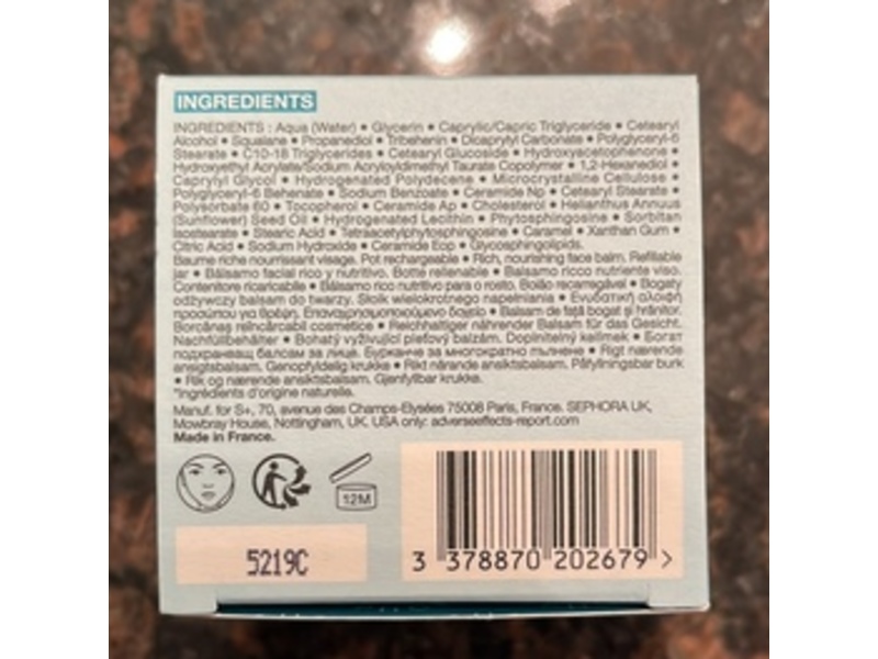 Sephora Hydrate Balmy Rich Cream, Lipids + Ceramides, 1.69 fl oz/50 mL