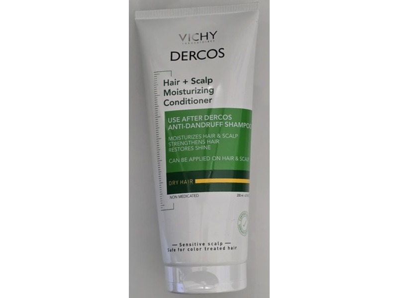 Vichy Laboratories Dercos Hair + Scalp Moisturizing Conditioner, 6.7 fl oz/200 mL