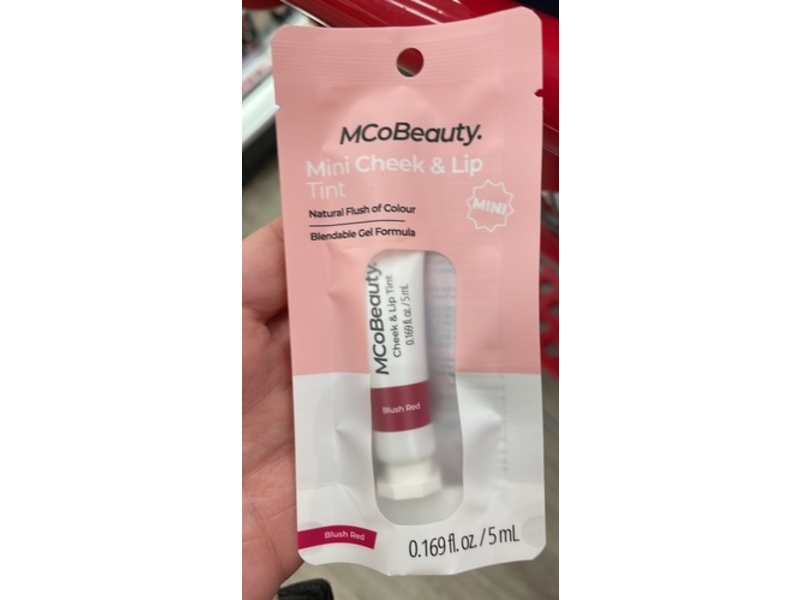 McoBeauty Mini Cheek & Lip Tint, Blush Red, 0.169 fl oz/5 mL