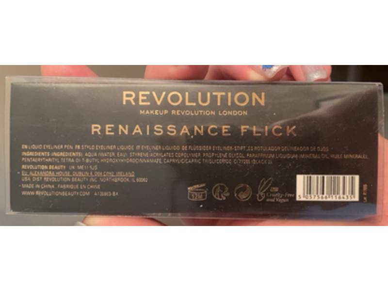 Revolution Renaissance Flick Intense Longwear Black Felt Eyeliner, 0.8 mL