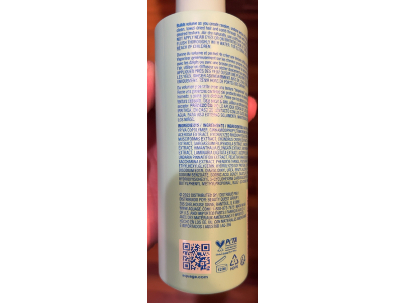 Aquage Sea Salt Texturizing Spray, 8 fl oz/237 mL