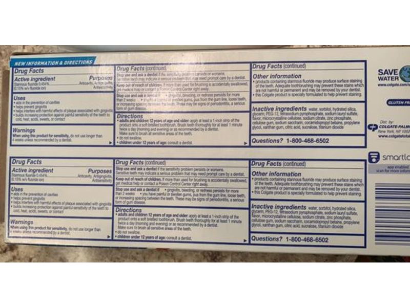 Colgate Total Whitening Toothpaste, 4.8 oz, Pack Of 2