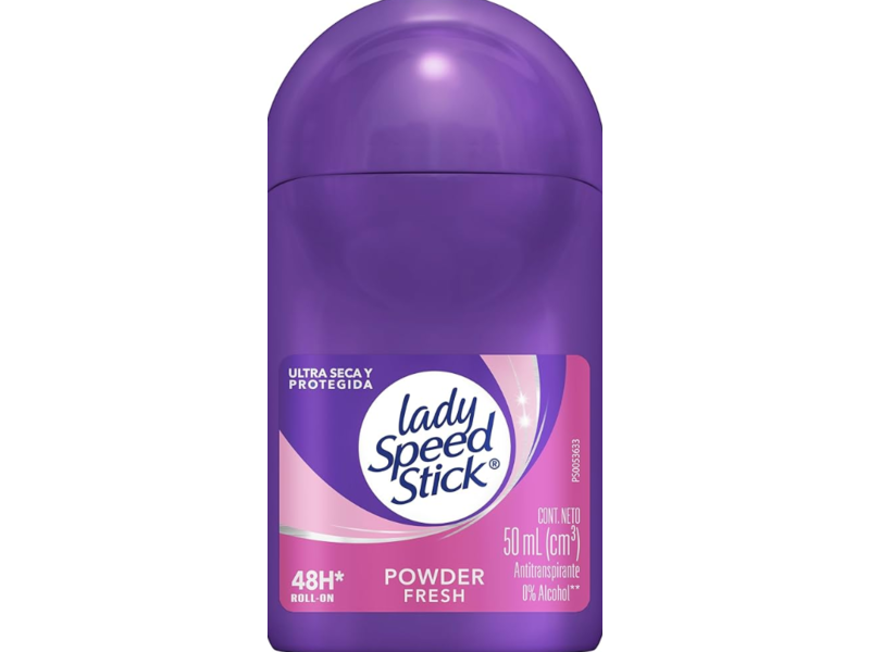 Lady Speed Stick 48H Roll-On Antiperspirant, Powder Fresh, 50 mL