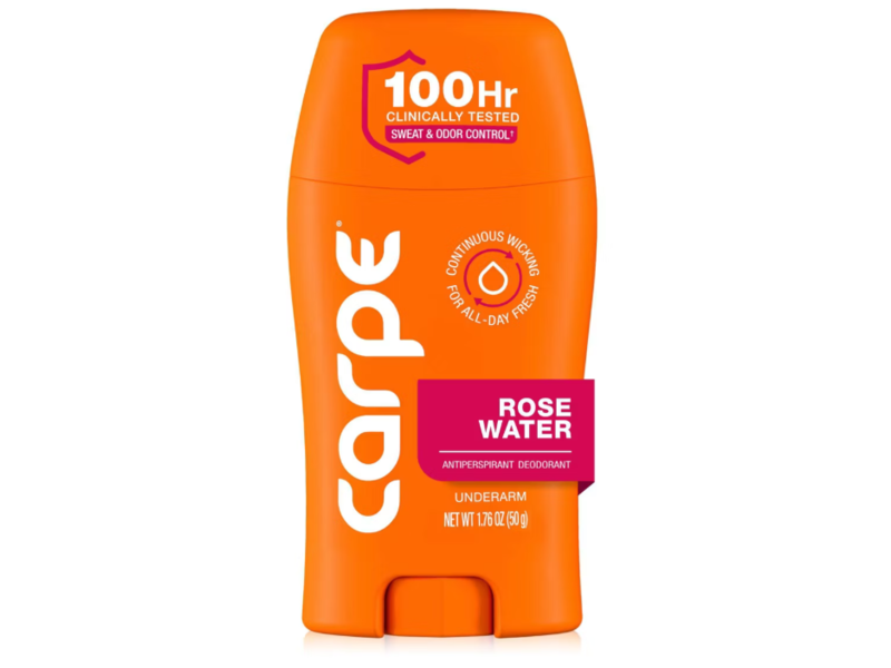 Carpe Women's Antiperspirant Deodorant, Rose Water, 1.76 oz/50 g, Pack Of 3