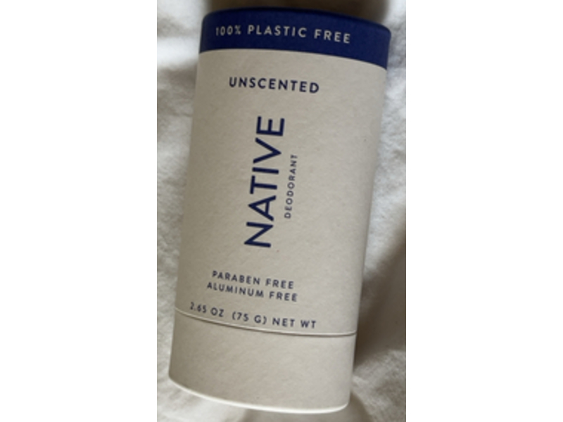 Native Deodorant Unscented Deodorant Stick, 2.65 oz/75 g