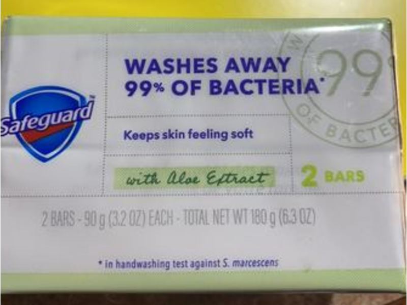Safeguardna Bar Soap Washes Away, 3.2 oz/90 g, 2 Count