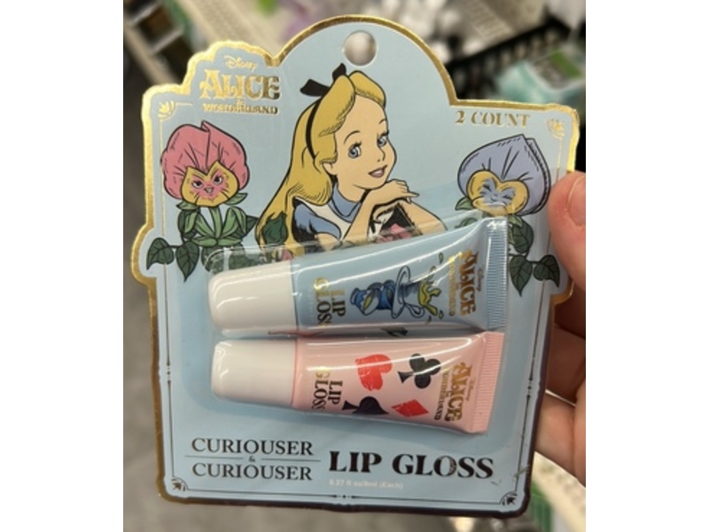 Enchanteaccessories Disney Alice In Wonderland Lip Gloss Set, 0.27 fl oz/8 mL, 2 Count