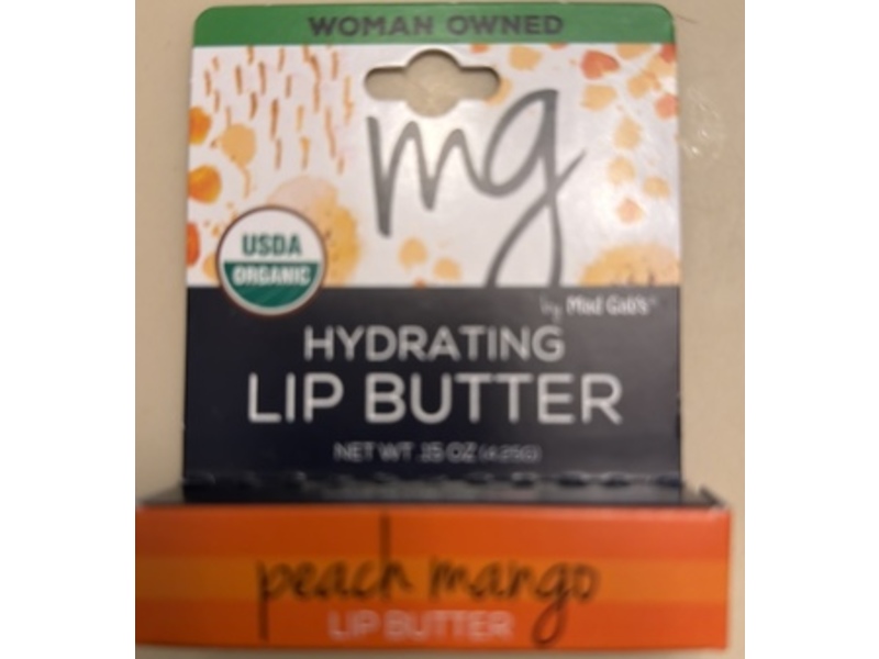 MADGABS Hydrating Lip Butter, Peach Mango, 0.15 fl oz/4.25 g