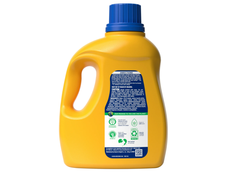 Arm & Hammer Plus OxiClean Liquid Laundry Detergent, Fresh Scent, 77 Loads, 100.5 fl oz/2.97 L