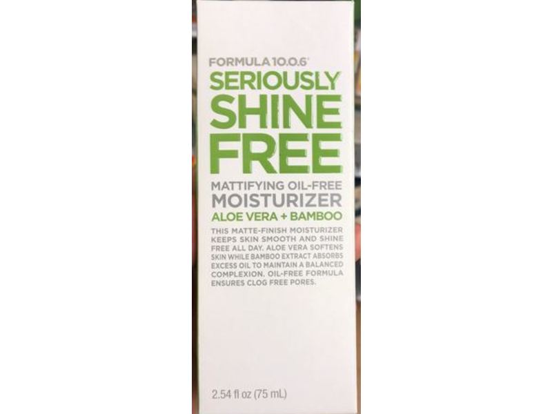 Formula 10.0.6 Seriously Shine Free Moisturizer, 2.54 fl oz/75 mL