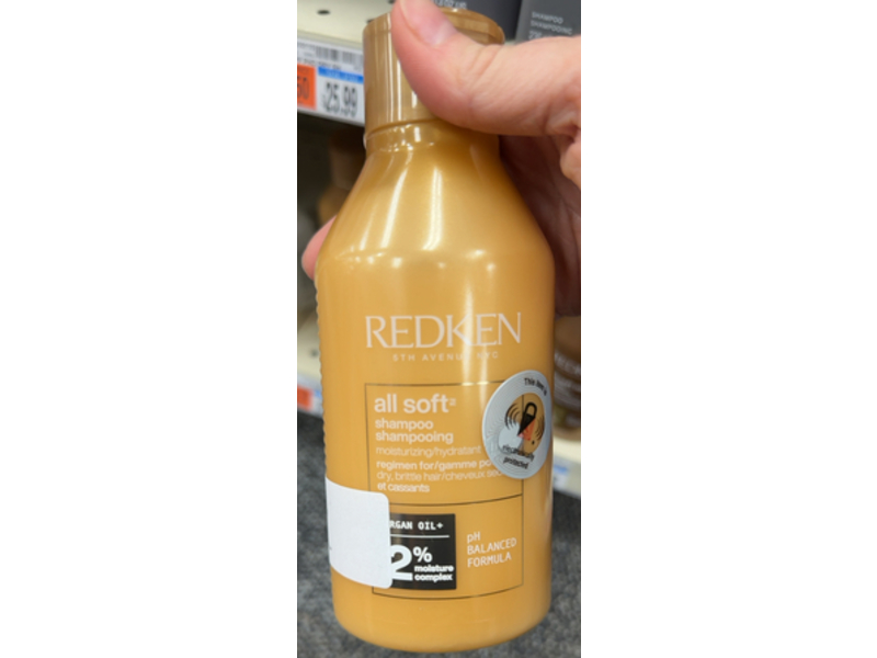 Redken All Soft Shampoo, Argan Oil + Moisture Complex, 10.1 oz/300 mL
