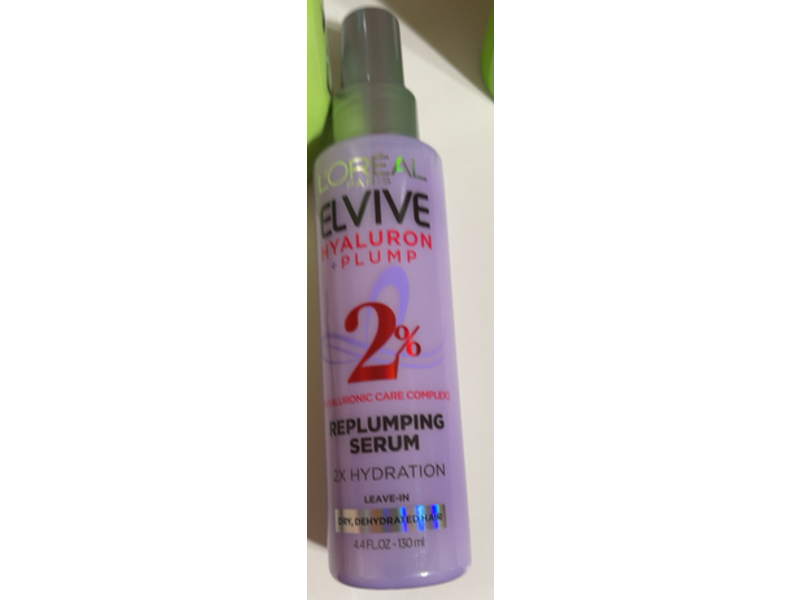 L'Oreal Paris Elvive Hyaluron + Plump Repluming Serum, 4.4 fl oz/130 mL