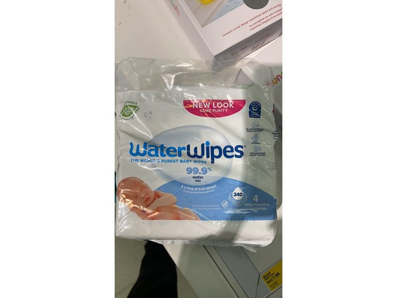 Waterwipes Baby Wipes, 240 Count, Pack Of 4