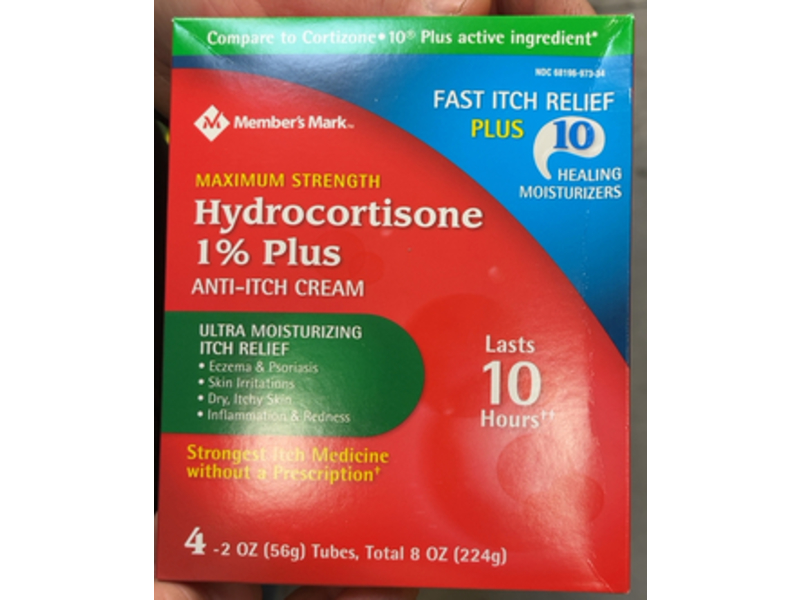 Member's Mark Hydrocortisone 1% Plus Anti Itch Cream, 2 oz/56 g, 4 Count