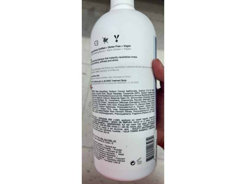 Igk Blonde Pop Purple Toning Shampoo, 33.8 fl oz/1000 mL