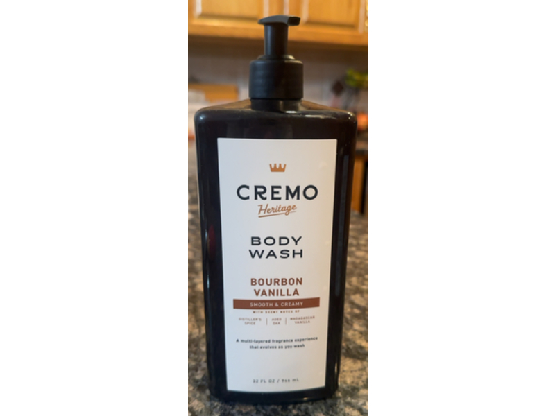 Cremo Smooth & Creamy Heritage Body Wash, Bourbon Vanilla, 32 fl oz/946 mL