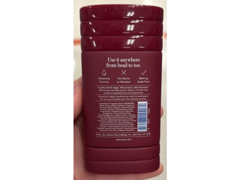 Athena Club All Over Deodorant Stick, Love Letter, 2.5 oz/74 g