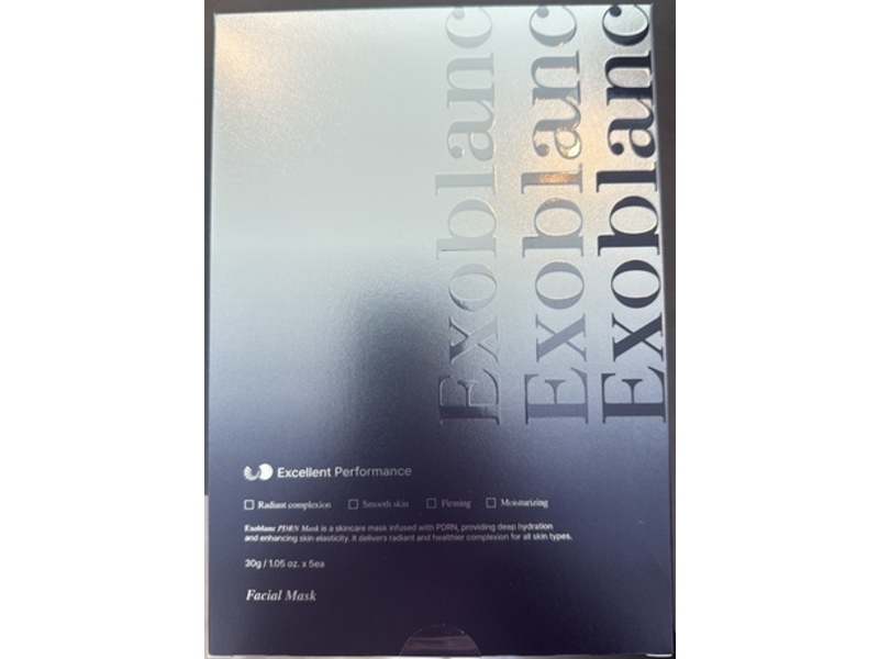EXOblanc PDRN Facial Mask, 1.05 oz/30 g, Pack of 5