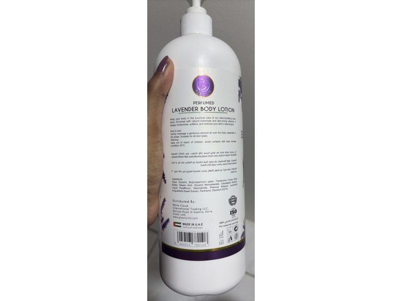 Glow My Life Perfumed Body Lotion, Lavender, 33.8 fl oz/1000 mL